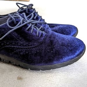 Cole Haan ZeroGrand Wingtip Oxford Velvet sneakers navy 6.5